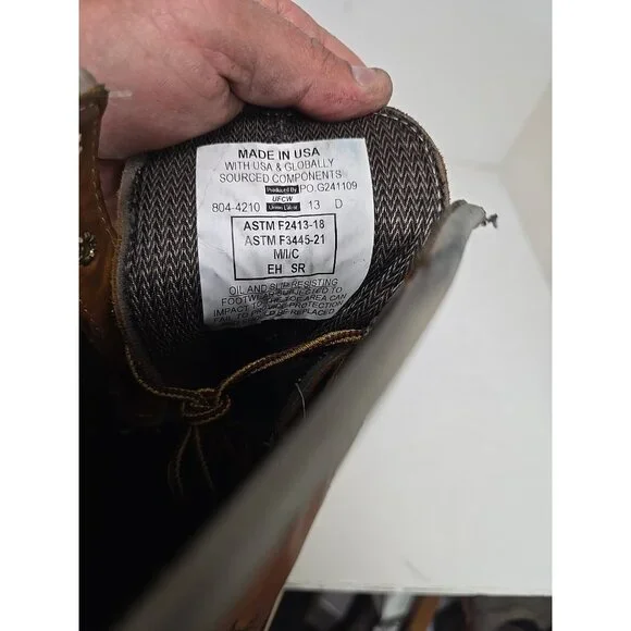 Thorogood Men's 8" Composite Toe WP Wedge Sole Boot (U.S.A.) 804-4210 13D - Picture 4 of 7